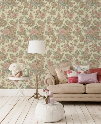 Pink Embossed Wallpaper – Timeless Elegance (5806-2)
